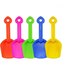 5-Pack 7.7" Colorful Toy Spoons, Beach Toys 5-Color Plastic Spoon Sand Shovel Set for Kids, Random Colors
