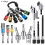 (Multicolor, 17PCS/Set) Cr-V Steel Socket Adapter, Nut Driver Socket Adapter, Impact Grade Driver Sockets Adapter Extension Set, Multifunctional Power Tool 1