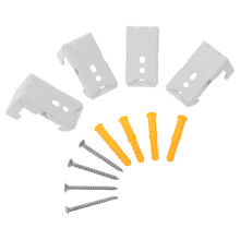 4Pcs White Metal Track Mounting Bracket for Roman Blinds DIY