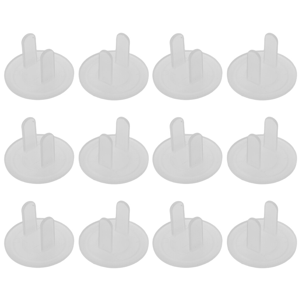 12Pcs Transparent 2-Prong Plugs For Childproofing Home Totority