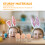 wooden egg holder tray 6 pcs for easter kitchen decor and egg display 8