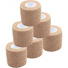 Self Adhesive Tape Medical Adhesive Bandage Elastic Stretch Exercise Strong Elastic First Aid 6 Pack