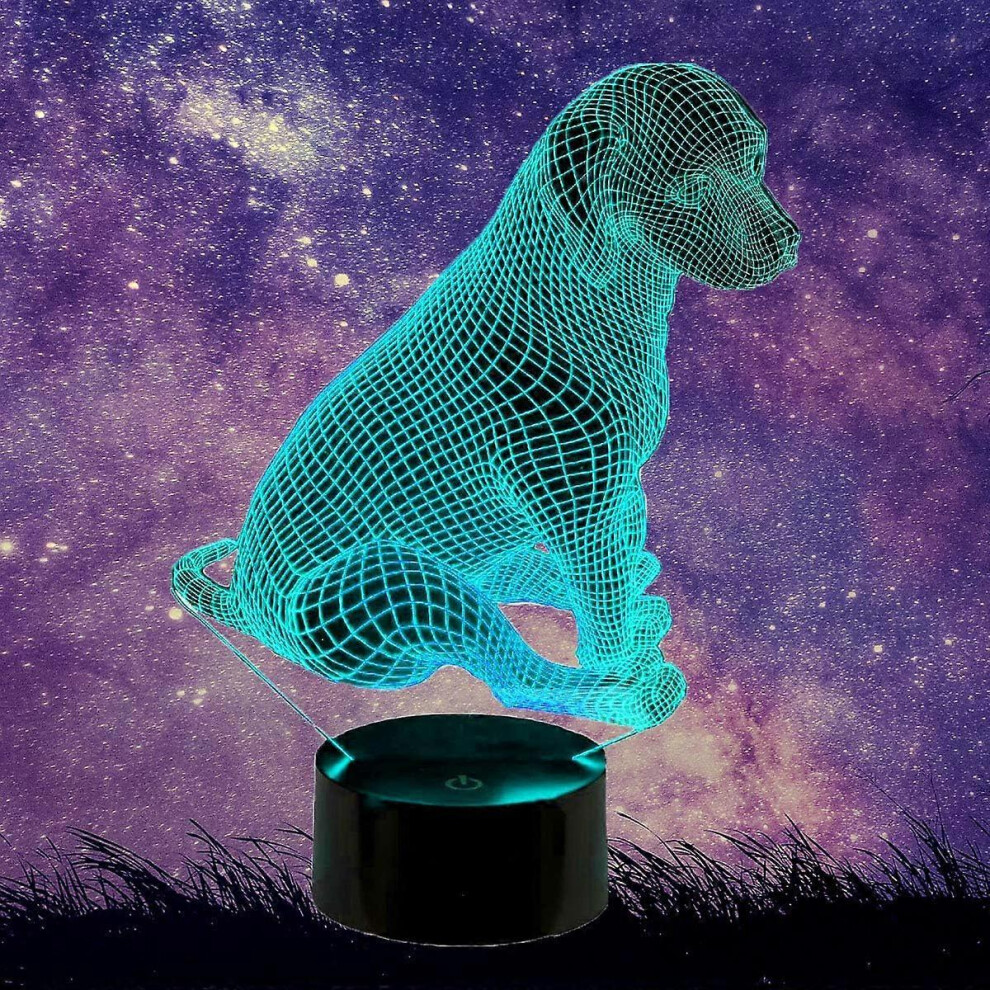Kikidex (As Show, One Size) 3D Animal Illusion Kids Night Lamp For Bedroom Girls Boys Dog