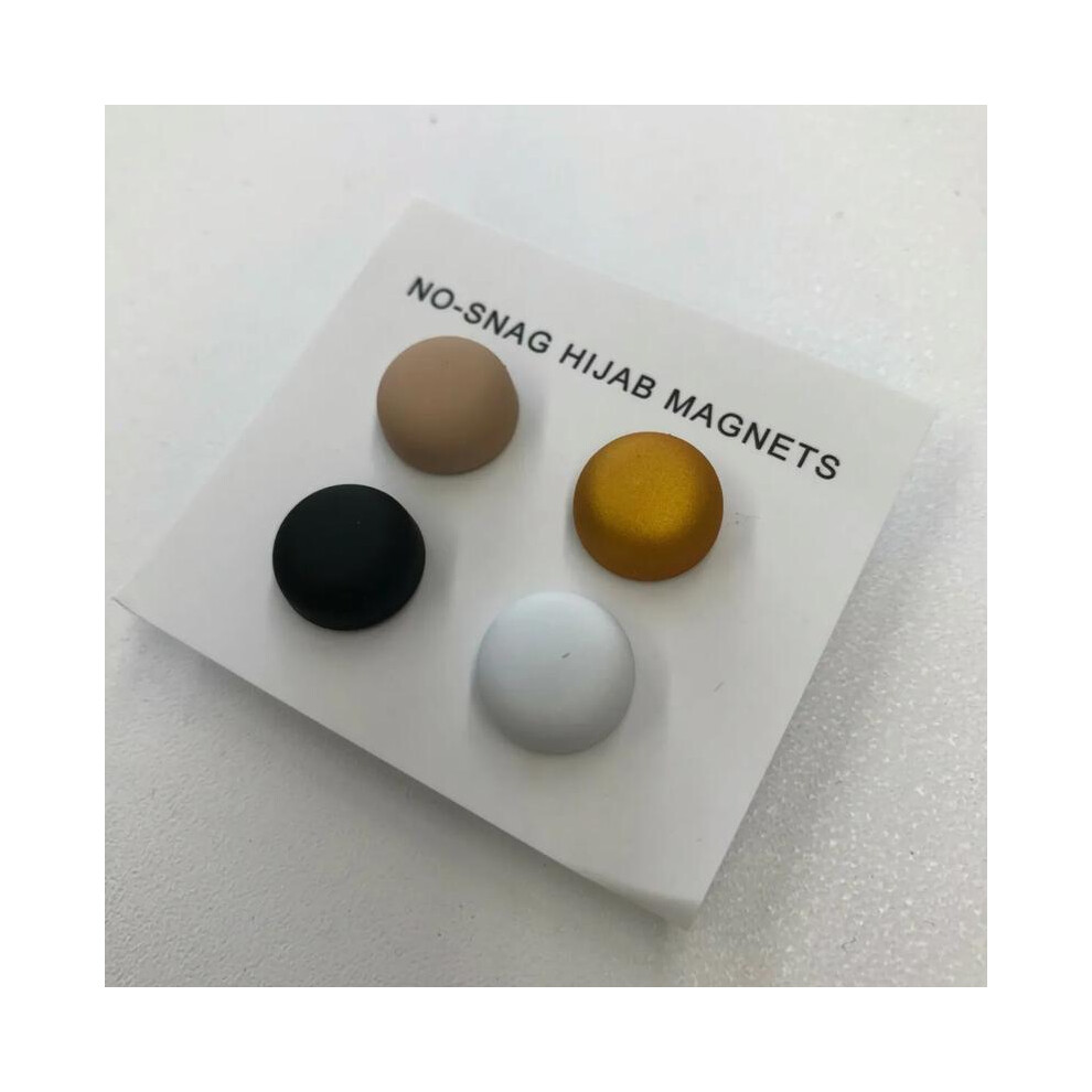 (MATTE MIX PACK OF 4 ) MAGNET HIJAB PINS SOLID PLAIN STRONG FGRIP-image-OPC-PKKT7JG-NEW