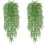2 Pcs Artificial Plants Hanging Hanging Plants Artificial Leaves Decor 3