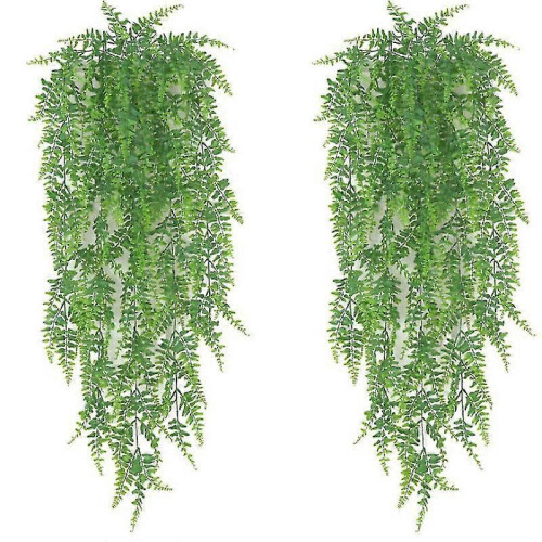2 Pcs Artificial Plants Hanging Hanging Plants Artificial Leaves Decor 2