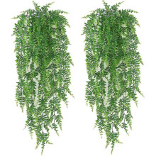 2 Pcs Artificial Plants Hanging Hanging Plants Artificial Leaves Decor