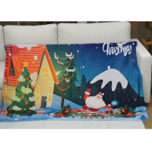 Xmas Fleece Santa 2 Design Blanket Throw 150x200cm