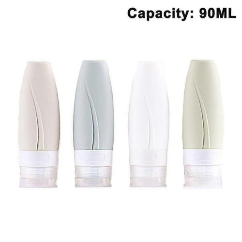 4 Pack Portable Travel Bottles Set, Leak Proof Squeezable