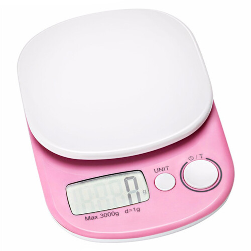 1Pc High Precision Digital Weighing Machine Pink ABS Mini Food Scale 1