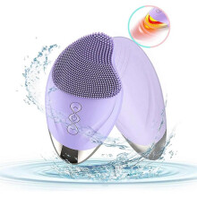 Waterproof Vibrating Facial Brush for Deep Cleansing, 5-Position Adjustable USB Rechargeable Exfoliating Brush (Dark)