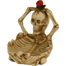 Resin Human Skull Ashtray Halloween Decoration Flower Candy Bowl Skull Pot