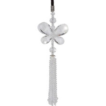 Crystal Butterfly Car Rearview Mirror Accessories Lucky Car Ornament Crystal Butterfly Pendant Car Interior Vehicle