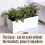 Planter Box for Indoor Plants 3 Pack 14 Inch White Rectangular Self Watering Window Box with Drainage 4