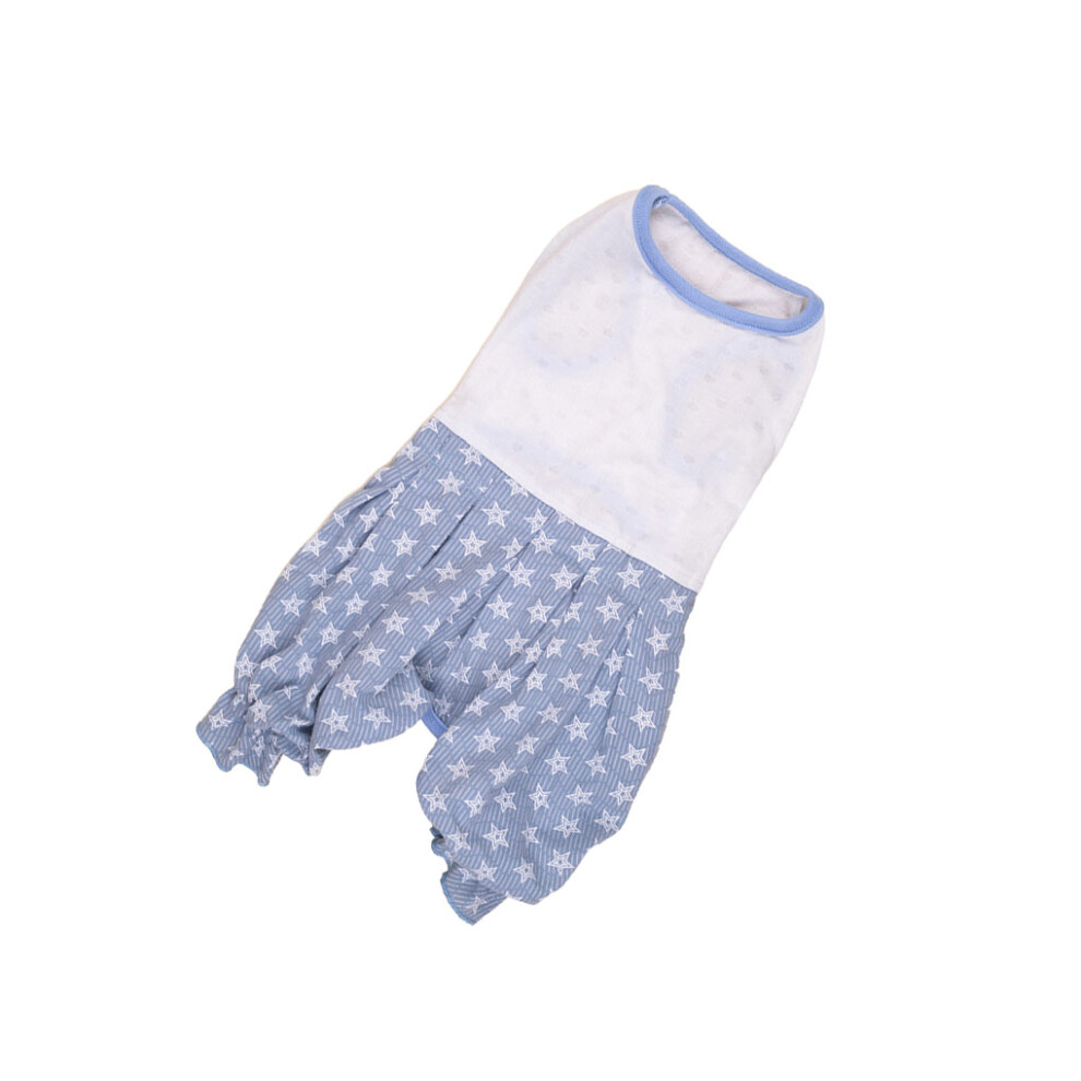 (Blue Stars, S) Dog Romper Pet Costume Workmanship Open Design Dotted Pattern Puppy-image-OPC-PKKVDVC-NEW