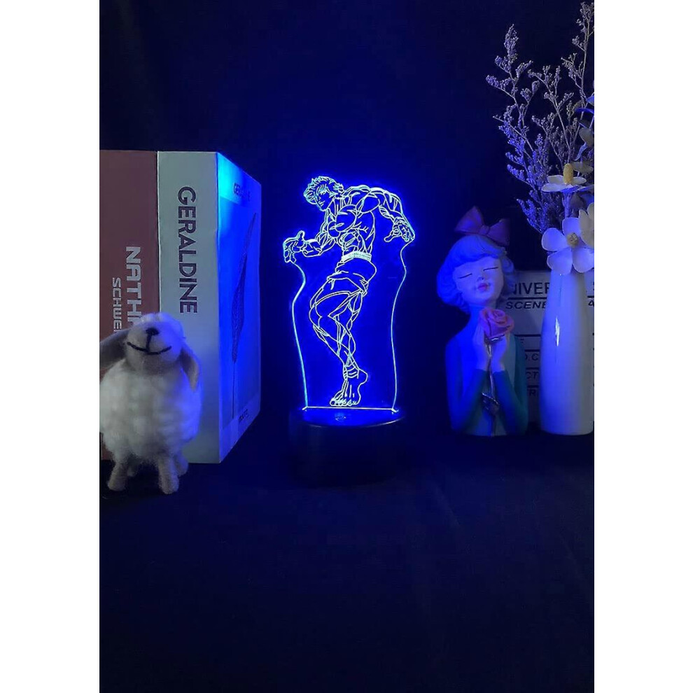 Kikidex (As Show, One Size) Anime 3D Led Light Night Club Atmosphere Decor Baki The Grappler Baki Hanma Kids Room Lava Lamp
