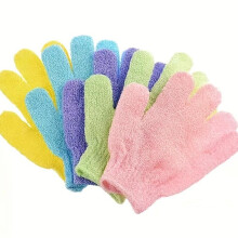 (Random Color, one-size) Random Color Exfoliating Massage Glove, 1 Count Body Scrub for Dead Skin Remove, Household Shower Loofah Mitt for Men Women, Exfoliating