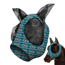 Horse Masque With Ears Stretchy Fly Face Cover For Cob Foal | Adjustable Breathable Equestrian Mask With Mane Opening
