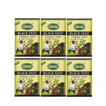 PACK OF 6 Pyary Black Seed Herbal Soap 75g | Natural Black Seed Soap for Glowing Skin, Acne Care & Moisturizing Face and Body Wash Bar