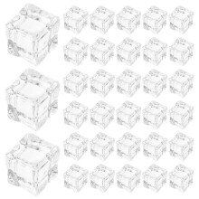 150 pcs faux resin ice cubes transparent square for photography