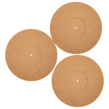 3pcs cork record player mat anti-static anti-vibration for vinyl