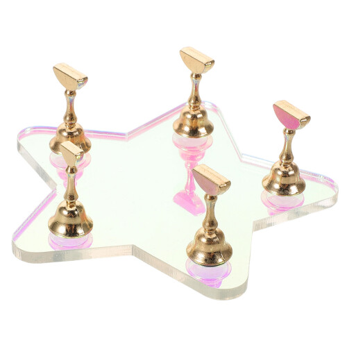 acrylic nail art display stand for practice and salon use