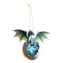 Acrylic Fly Fishing Car Hanging Flat Egg Pendant Model B Size 8 Cm Bb Color Decoration