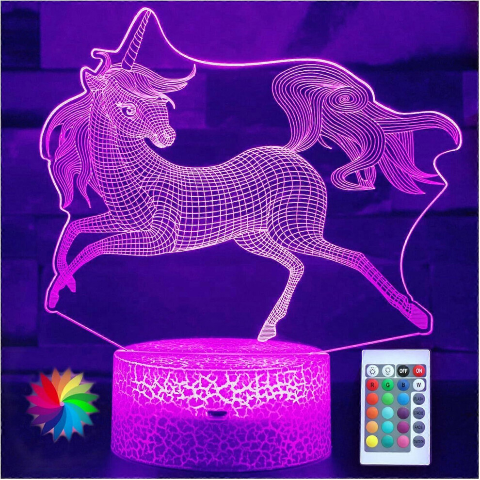 Kikidex (As Show, One Size) Unicorn Gifts For Girls, Unicorn Lamp For Kids With Remote & Smart Touch