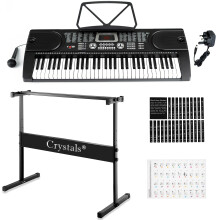 61 Keys Electronic Keyboard Digital Piano Set with Microphone & Stand