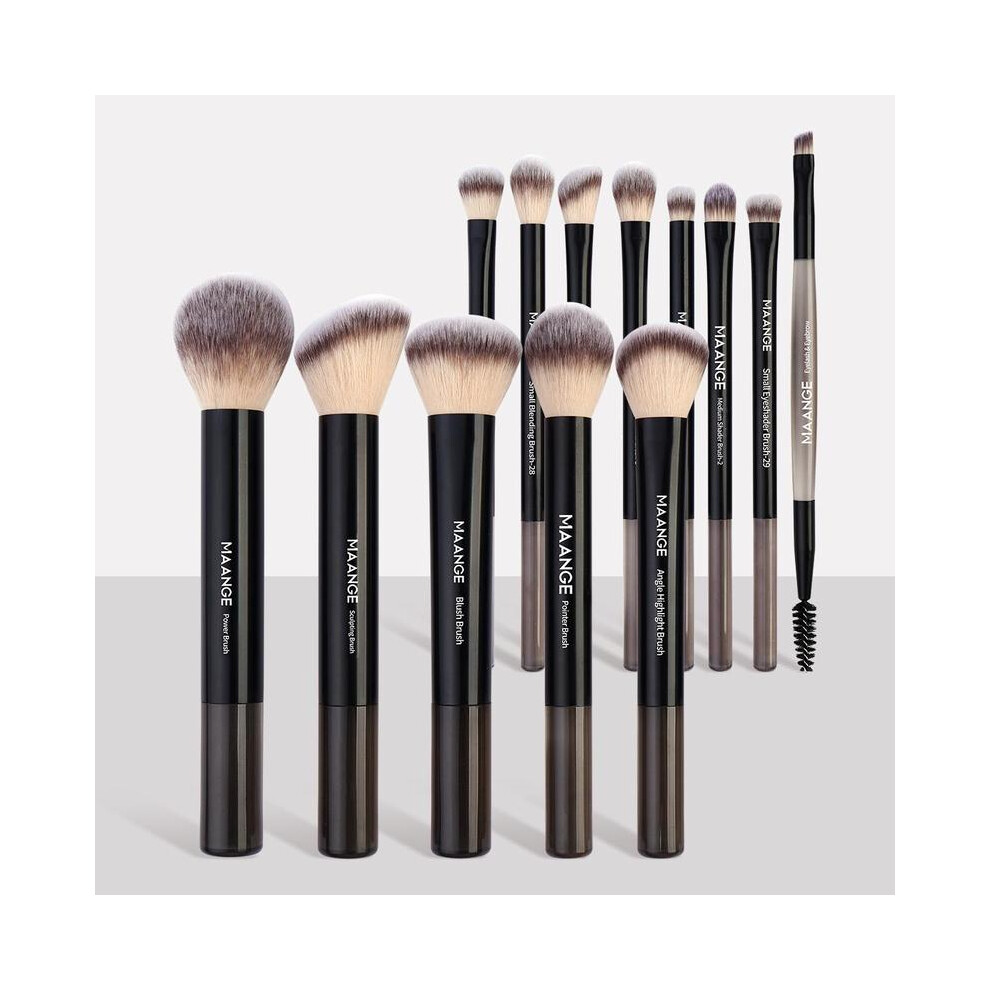 (Black, one-size) Makeup Brush Set, 13pcs/set Professional Cosmetic Brushes Kits, Travel Soft Multifunctional Makeup Brushes Set, Detail Makeup Eyesha