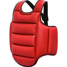 Boxing Chest Guard Adjustable Strike Shield MMA Muay Thai Body Protector Red Karate Chest Vest Ribs Pad