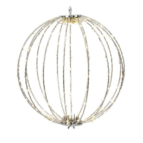 Metal Christmas Ball Frame Light LED Warm White 28cm 2