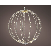 Metal Christmas Ball Frame Light LED Warm White 28cm