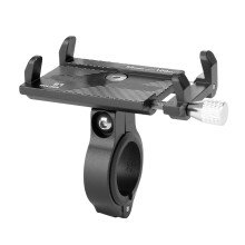 Aluminiumlegierungs-Fahrrad-Handyhalterung passend für 3,5-6,2" Telefone Schwarz