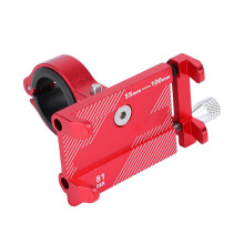 Universeller Aluminiumlegierungs Fahrrad-Handyhalterung Rot für 3,5-6,2 Zoll Telefone