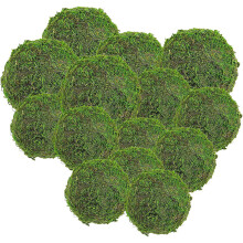 Set Aus 2 Gartenkugeln Grün Mit Moosoptik Für Pflanzgefäße