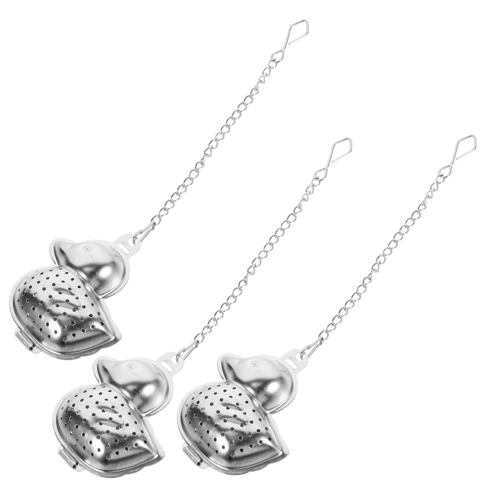 3 Szt. FiltróW Do Herbaty Stali Nierdzewnej W KształCie Kaczki-image