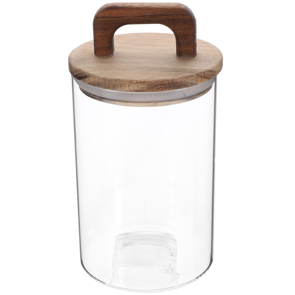 Pojemnik Na żYwność SzkłA Z Drewnianym Wiekiem-image