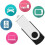 2 Pack 16GB USB Flash Drive USB 2.0 Thumb Drives  Fold Storage Memory Stick Swivel Design - Black 4