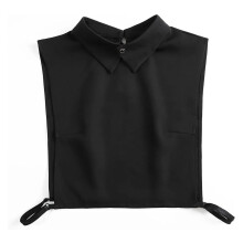 False Collar For Women Detachable Faux Collar For Blouses Black Lapel Shirt Accessory Autumn Style