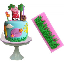 Green Grass Shape Fence Silicone Mold Fondant Mold Cupcake Cake Side Decoration Tool