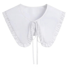False Collar For Women Cotton White Removable Dress Shawl Detachable Collar Wrap Accessory