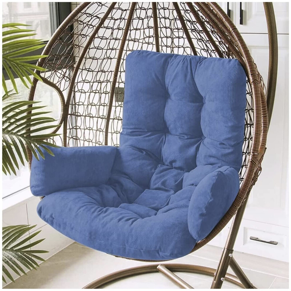 Egg Chair Cushion Removable And Washable Hanging Hammock Seat Pad Thick Soft Egg-Shaped Cushion Cover Blue Indoor Outdoor-image-OPC-PKKWRMT-NEW