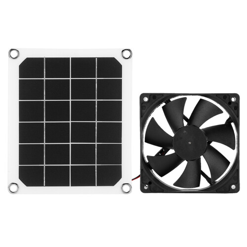 6V 10W Outdoor Solar Power Panel Abluftventilator 1