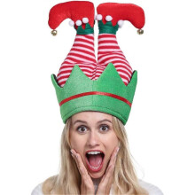 Fun Christmas Party Hats - Elf Pants Santa Hats for Christmas Ugly Sweater Party