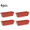 Rectangular Plastic Window Boxes 4-Pack With Drainage And Tray For Flowers Or Vegetables Red Brick Windowsill Balcony 2
