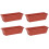 Rectangular Plastic Window Boxes 4-Pack With Drainage And Tray For Flowers Or Vegetables Red Brick Windowsill Balcony 3