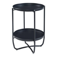 Couchtisch - HELLOSHOP26 - Beistelltisch - Stahl - 58 x 40 cm - Schwarz