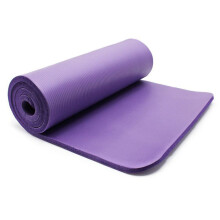 Alfombra de yoga, piso de fitness, aeróbic, pilates, gimnasia, gruesa, antideslizante, morada 180 x 60 x