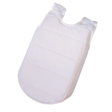Boxing Chest Guard Kid Taekwondo Upper Body Protector Polyester White Size L